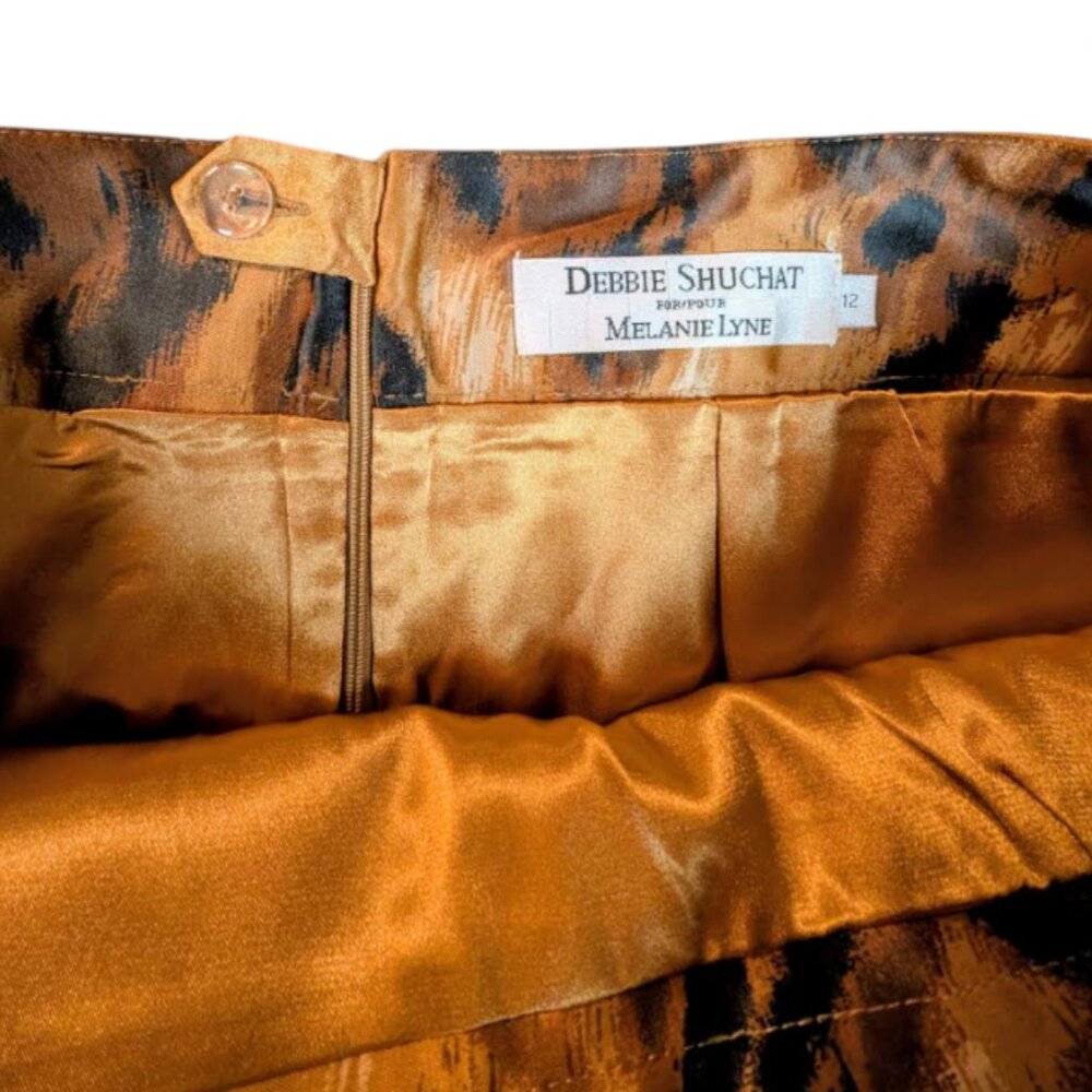 Debbie Shuchat Melanie Lyne Leopard Animal Print Pencil Skirt 12 NWT - Picture 4 of 6